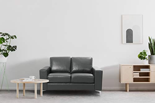 Lexicon Maysville Leather Gel Match Track Arm Loveseat, 57.5