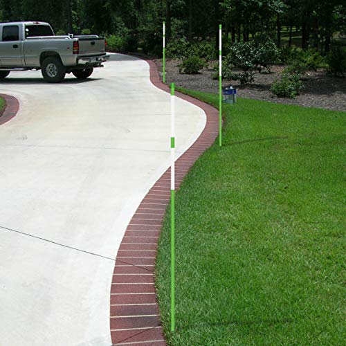 FiberMarker 100 Pcs Reflective Driveway Markers 48 inch Road Reflectors 5/16-Inch Dia Solid Rebound Driveway Poles for Snow Plowing