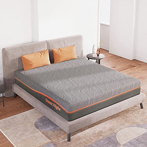 Full Size Mattress, Sweetnight 10 inch Gel Memory Foam Mattress with Three Firmness Levels from Soft to Firm, Gel Infused for Cool Sleep and Spinal Support, Flippable Bed Mattress in a Box, Whisper