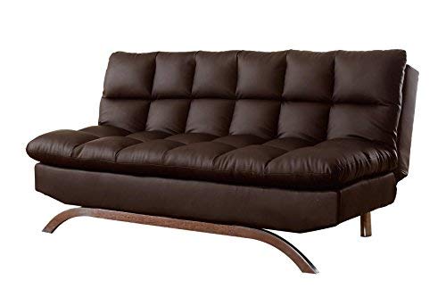 Milton Greens Stars Lugo Plush Futon Sofa Bed, Dark Brown