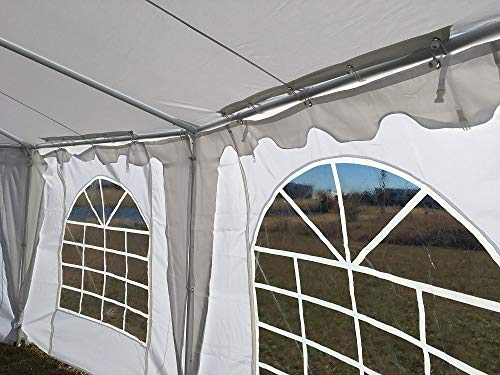 DELTA Canopies 29'x21' Decagonal Wedding Party Tent Canopy Gazebo Heavy Duty Water Resistant White