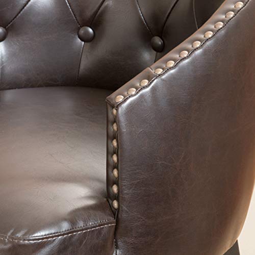 Christopher Knight Home Ogden KD Swivel Barstool (2 piece set) - Brown