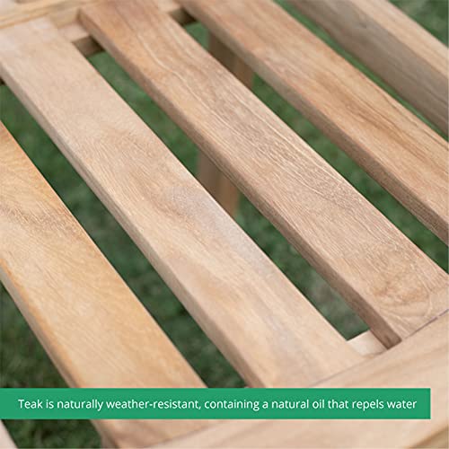 Titan Great Outdoors Classic Teak Stacking Chair, 2 Pack, Outdoor Patio Chair, Spa or Garden Seating