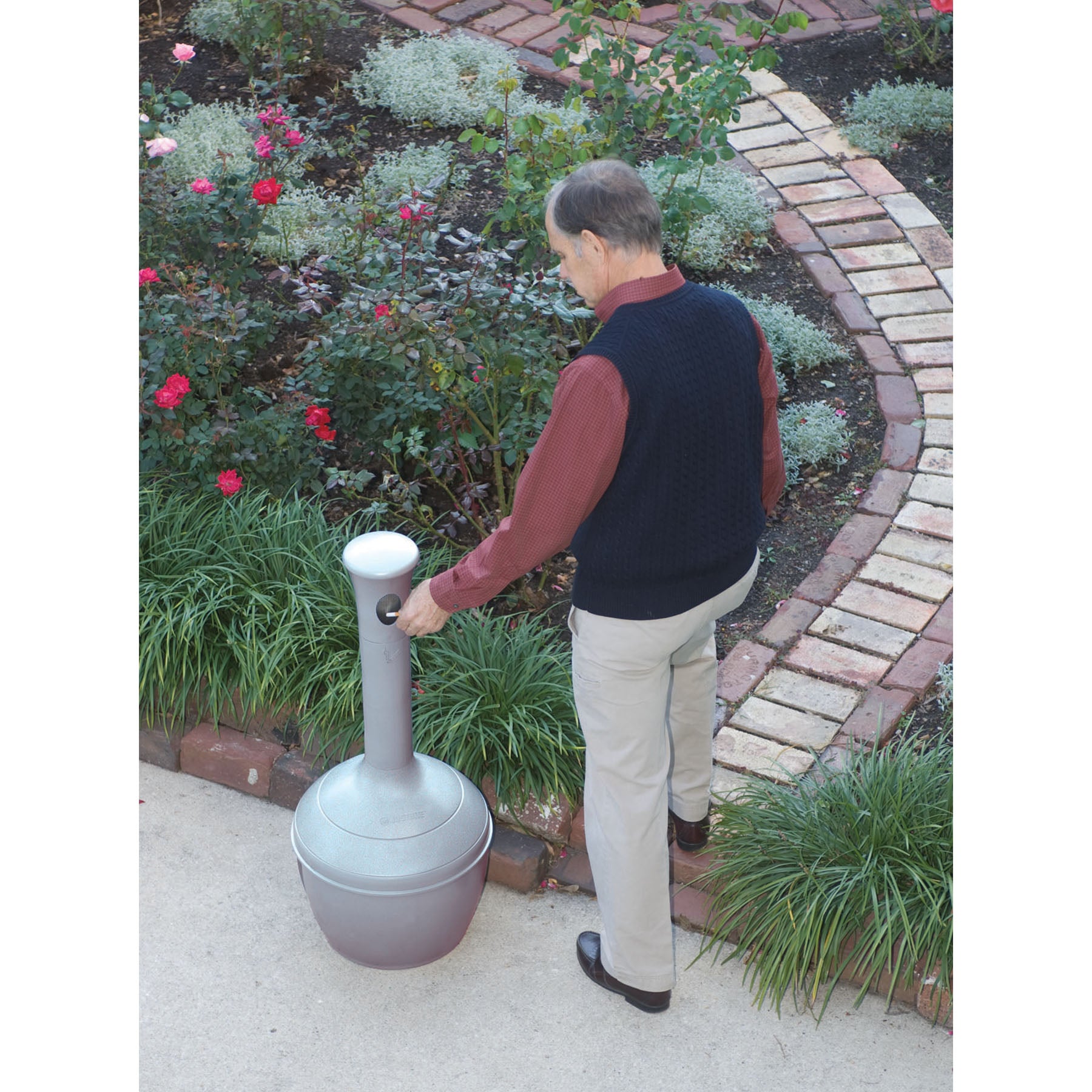 Justrite Elite™ Smoker’s Cease-Fire® Cigarette Butt Receptacle