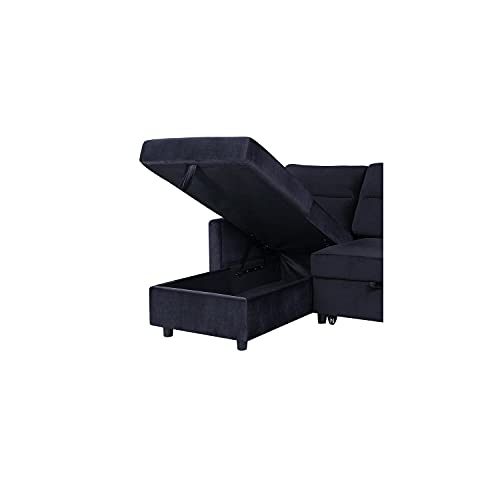 Lilola Home LHF-89331 Sectional, Black