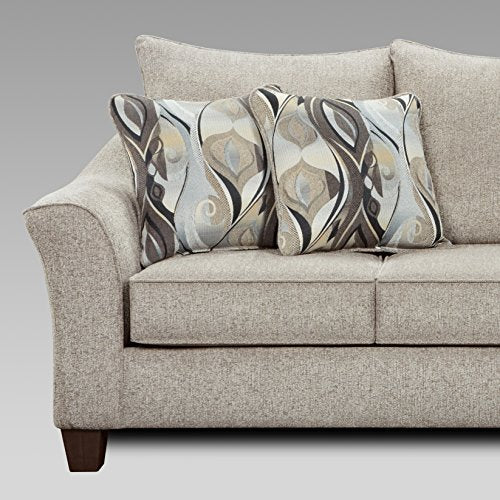Roundhill Furniture Fabric Pillowback Sofa