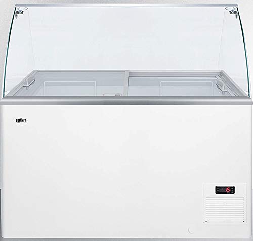 Summit Appliance NOVAGDC53KIT Curved Glass Sneezeguard Kit for Installation On NOVA53 Ice Cream Freezer, Aluminum Work Surface, Easy Installation, Dimensions 18.0