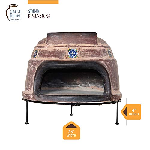 Tierra Firme WRPO-002-N Ravenna Talavera Wood-Fired Outdoor Pizza Oven, Rustic Brown