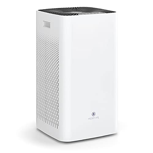 Medify MA-112 Air Purifier with H13 True HEPA Filter | 2,500 sq ft Coverage | for Smoke, Smokers, Dust, Odors, Pet Dander | Quiet 99.9% Removal to 0.1 Microns | White, 1-Pack