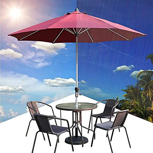 GCSQF Patio Umbrella Patio Canopy Outdoor Market Patio Umbrella Outdoor Parasol Outdoor Sun Umbrella with Water Injection Beach Swimming Pool GCSQF210526(Color:Red;Size:2.7M)