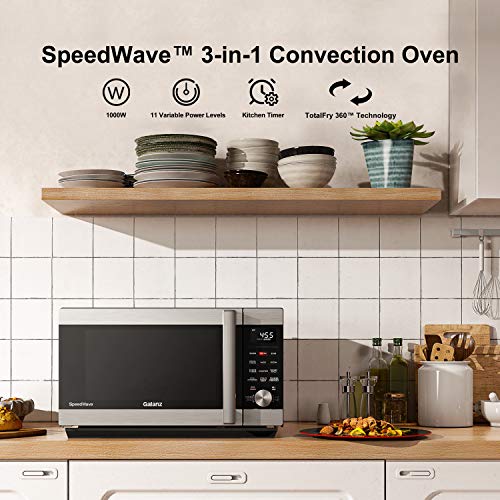 Galanz GSWWA16S1SA10 3-in-1 SpeedWave with TotalFry 360, Microwave, Air Fryer, Convection Oven with Combi-Speed Cooking, 1.6 Cu.Ft/ 1000W, Stainless Steel
