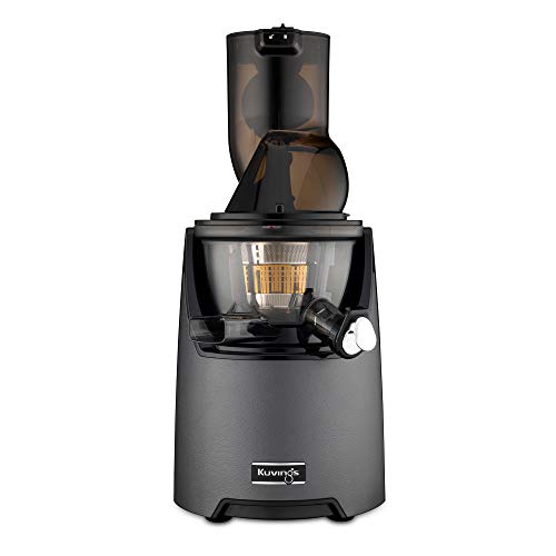 Kuvings Whole Slow Juicer EVO820GM - Higher Nutrients and Vitamins, BPA-Free Components, Easy to Clean, Ultra Efficient 240W, 50RPMs, Includes Smoothie and Blank Strainer-Gun Metal