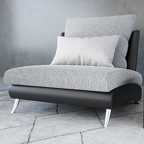 Palms Modular Leather Sectional 1-Seater - Black