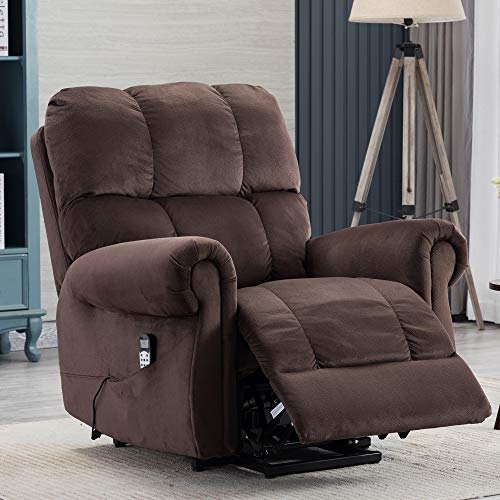 Timpfee Reclining Chair Electric Lift Recliner with Heat Therapy and Massage, Suitable for The Elderly, Heavy Recliner, with Modern Padded arms and Back