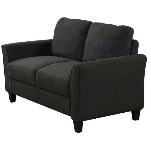 UNIROI Piece Living Room, 3 Seats Loveseat Single Chair Sofa Set, Black