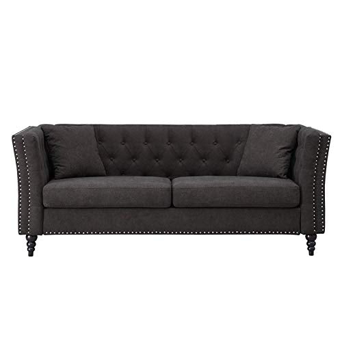 Kingway Furniture Palem Microfiber Living Room Sofa in Brown