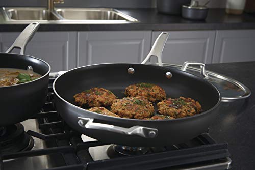 Calphalon Premier Hard-Anodized Nonstick 11-Piece Cookware Set, Black