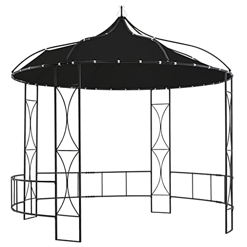 Unfade Memory Outdoor Gazebo Canopy with Round Vented Roof and Metal Frame,for Patio Garden Backyard Outdoor,118.1