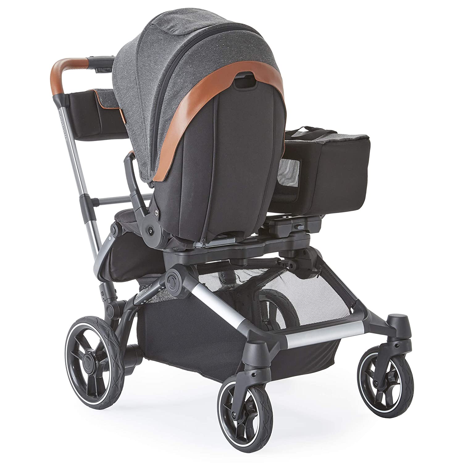 Contours ZL032-STR1 Element Side by Side 2 in 1 Convertible Stroller Grey New
