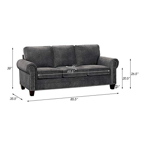 Lexicon Vona Fabric Sofa, 85.5