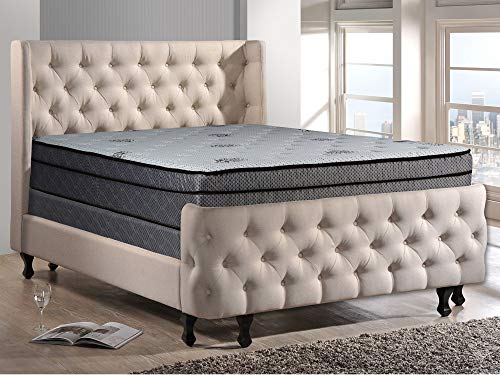 Encased Hybrid Eurotop Pillowtop Memory Foam Gel Innerspring Fully Assembled Mattress, Good For The Back