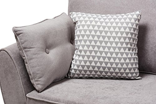 Baxton Studio Manuela Sofa, Light Grey