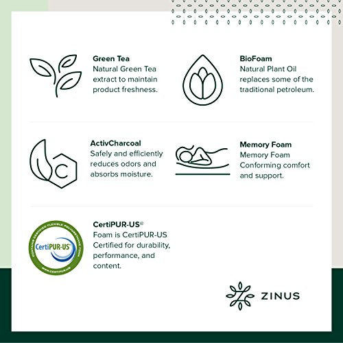 Zinus Memory Foam 7 Inch BioFusion Mattress, Twin