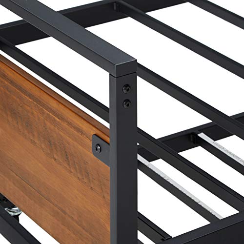 Zinus Suzanne Twin Daybed and Trundle Frame Set,OLB-IRDBS-39,Brown,2