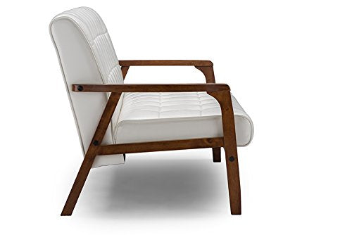 Baxton Studio Mid-Century Masterpieces Sofa, White