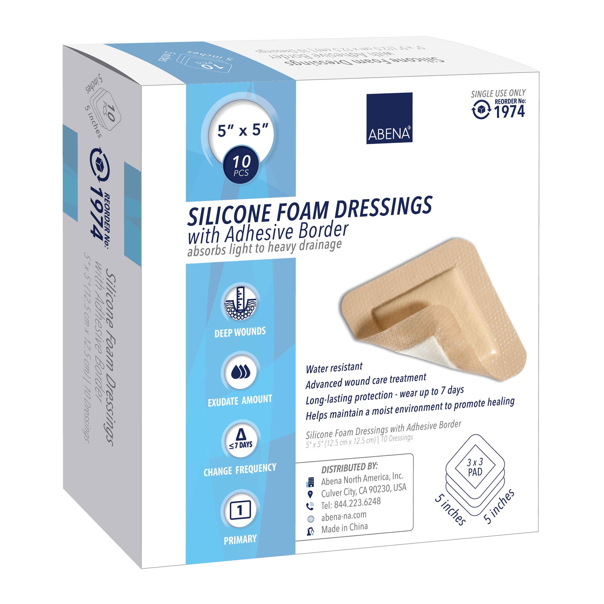 Abena Silicone Foam Dressings (with Adhesive)