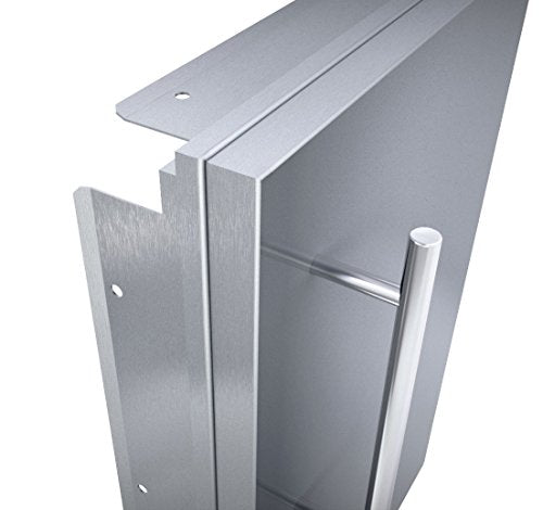 SUNSTONE DE-DD42 Designer Series Raised Style Double Door with Shelves, 42