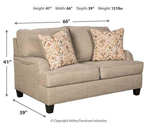 Signature Design by Ashley - Almanza Loveseat, Wheat