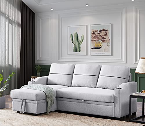 Olodumare Couches for Living Room,Pull Out Sofa Bed Sectional Sleeper with Storage