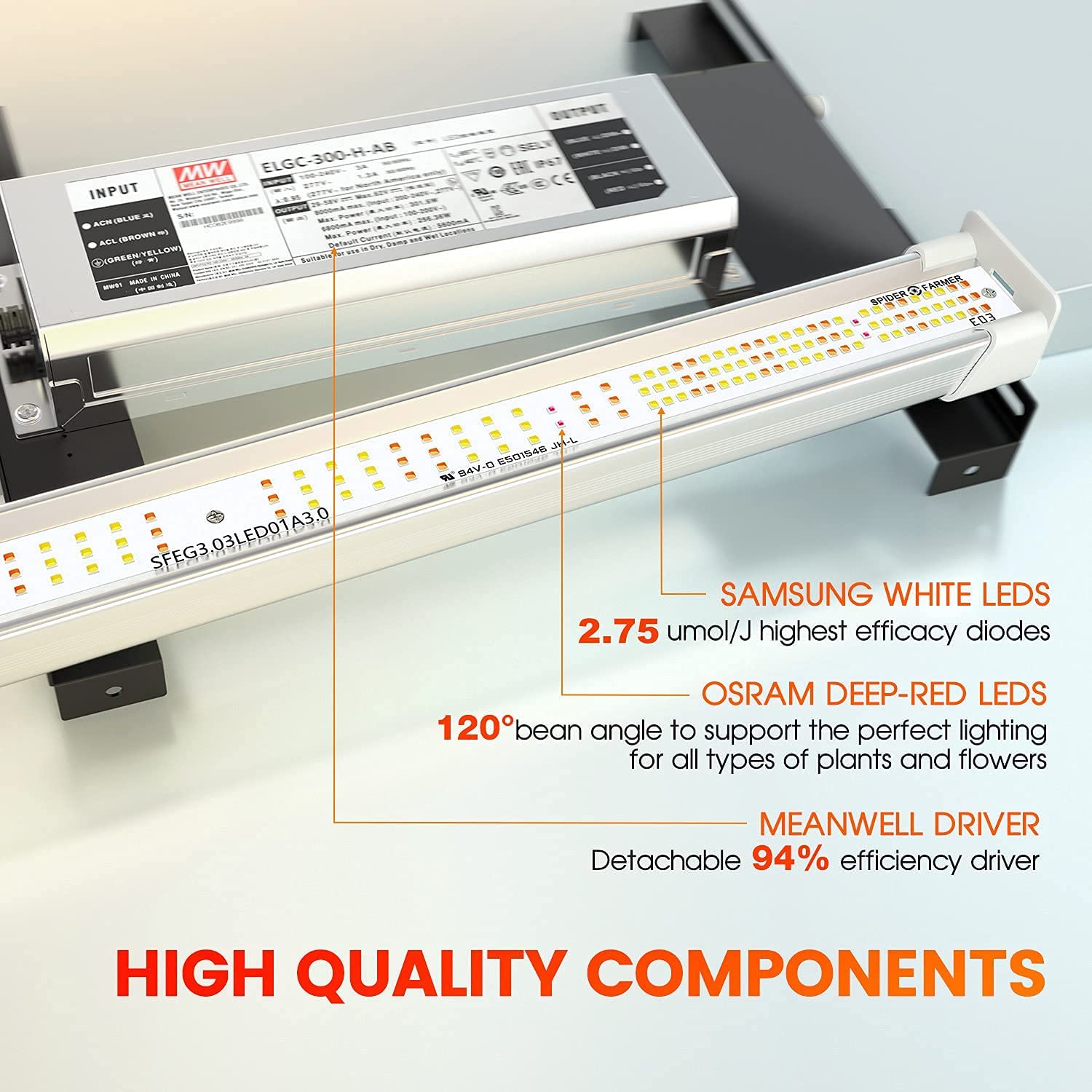 Spider Farmer SE3000 Full Spectrum LED Grow Light New
