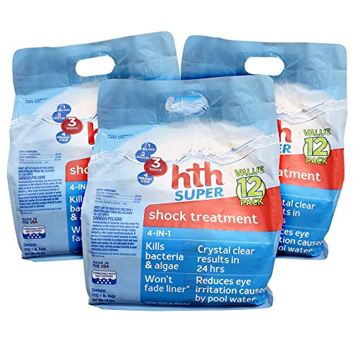 HTH 52016-03 Super 4-in-1 Shock Treatment for Swimming Pools, 1-Pound, 36-Pack