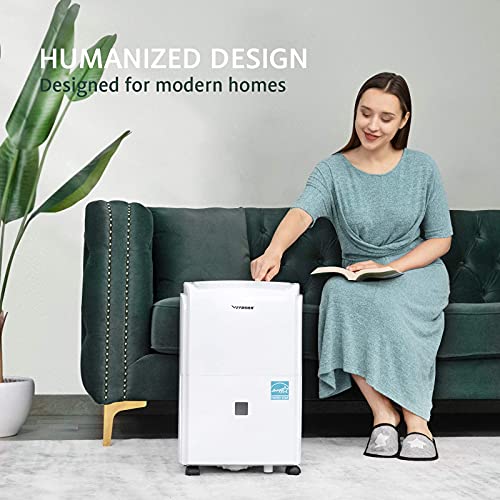 VIVOSUN 4,500 Sq. Ft. Dehumidifier Energy Star Rated for Home Basement Bedroom with Draining Hose, Auto-Defrost, & Auto-Restart