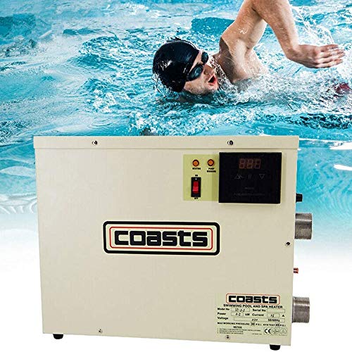 ZZP 240V 9KW Electric Pool Water Heater for Above Ground Inground Pool,Upgrade Portable SPA Water Bath Heater Thermostat Swimming Pool Thermostat Heater Pump