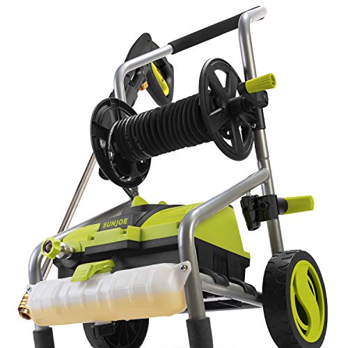 Sun Joe SPX4001-PRO 2030 MAX PSI 1.76 GPM 14.5 Amp Electric Pressure Washer and Hose Reel, Green