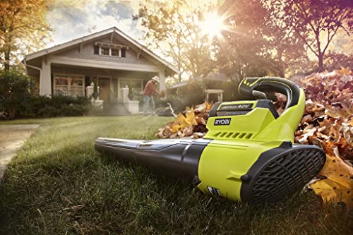 Ryobi 18V Brushless Cordless Battery String Trimmer and Leaf Blower Combo Kit