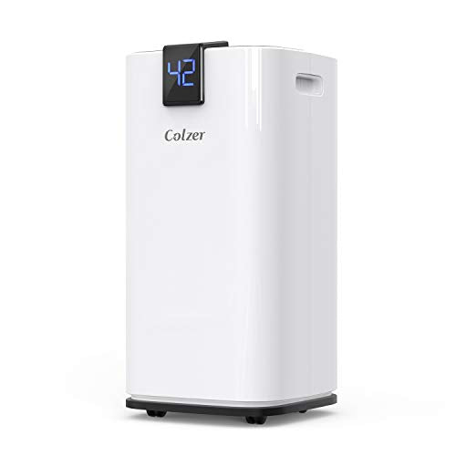 COLZER 70 Pints 4,500 SQ FT Home Dehumidifiers for Basements & Large Rooms, Large Removal Capacity with 7.4-Pint Water Bucket & Continuous Drain Hose for Self-draining