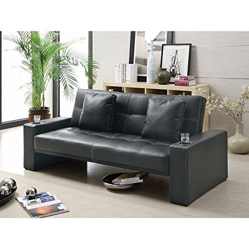 Benjara Contemporary Sofa Bed with Casual Furniture Style, Black