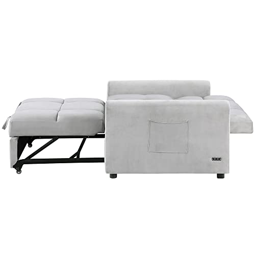 Merax Convertible Line Sleeper Sofa Bed, 50
