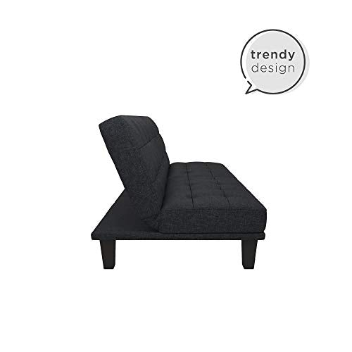 DHP Dexter Futon & Lounger, Convertible Sofa Bed & Couch, Navy Blue Futon,