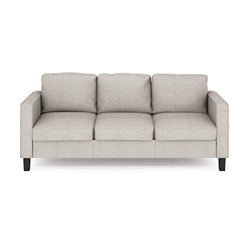 FURINNO Bayonne Modern Upholstered 3-Seater Sofas, Fog