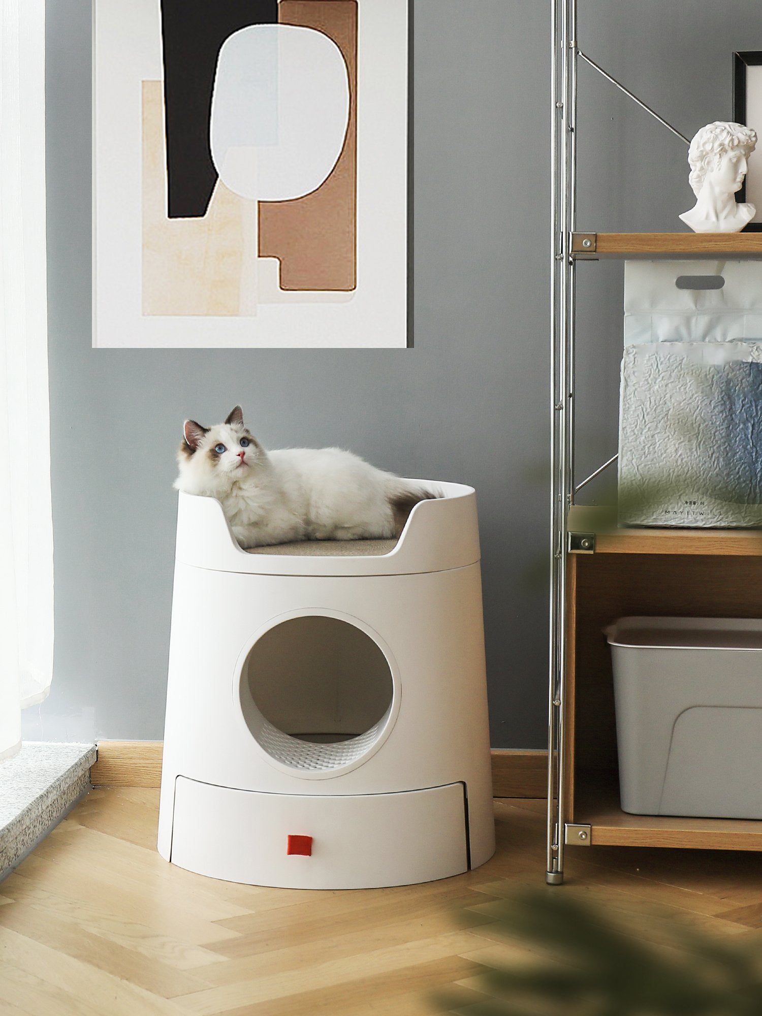 2-in-1 Castle Cat Litter Box