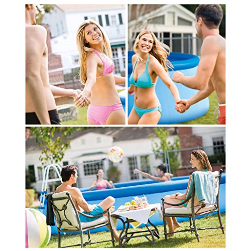 Longwei Swimming Pool Thicken Large Adult Paddling Pool   Family Child Swimming Pool 39684CM Dish Shape 3-5 People Blue