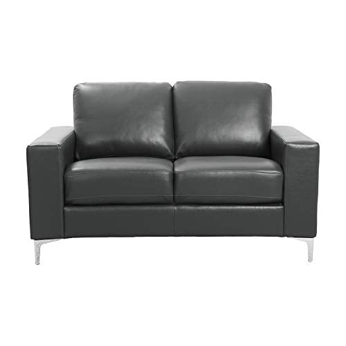 Lexicon Maysville Leather Gel Match Track Arm Loveseat, 57.5
