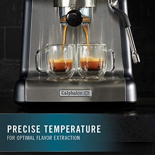 Calphalon BVCLECMP1 Temp iQ Espresso Machine with Steam Wand, Stainless Steel