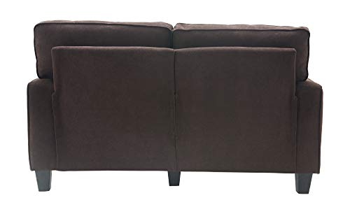 Serta Palisades Upholstered Sofas for Living Room Modern Design Couch, Straight Arms, Soft Fabric Upholstery, Tool-Free Assembly - 61