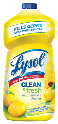 Lysol Clean and Fresh Lemon and Sunflower Scent Antibacterial Disinfectant 40 oz. (Pack of 9)
